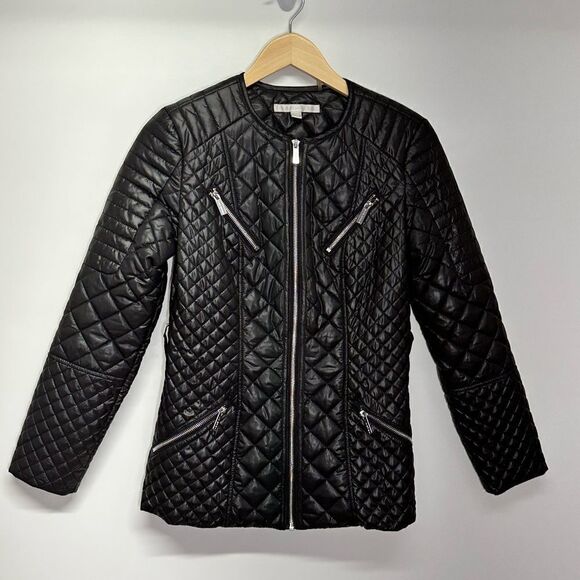 Via Spiga Black Quilted Zip Up Jacket Size XS - Picture 6 of 11